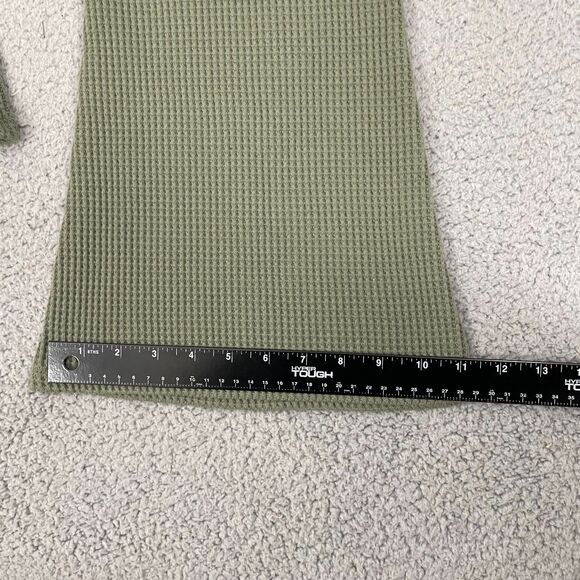 Aerie Waffle Knit Flare Leggings Women M Green Boho Festival Lounge - Picture 9 of 10